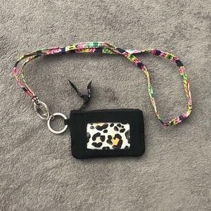Vera Bradley lanyard wallet